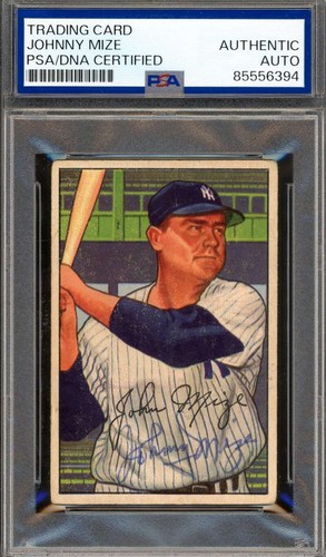 Johnny Mize #145 1952 Bowman card