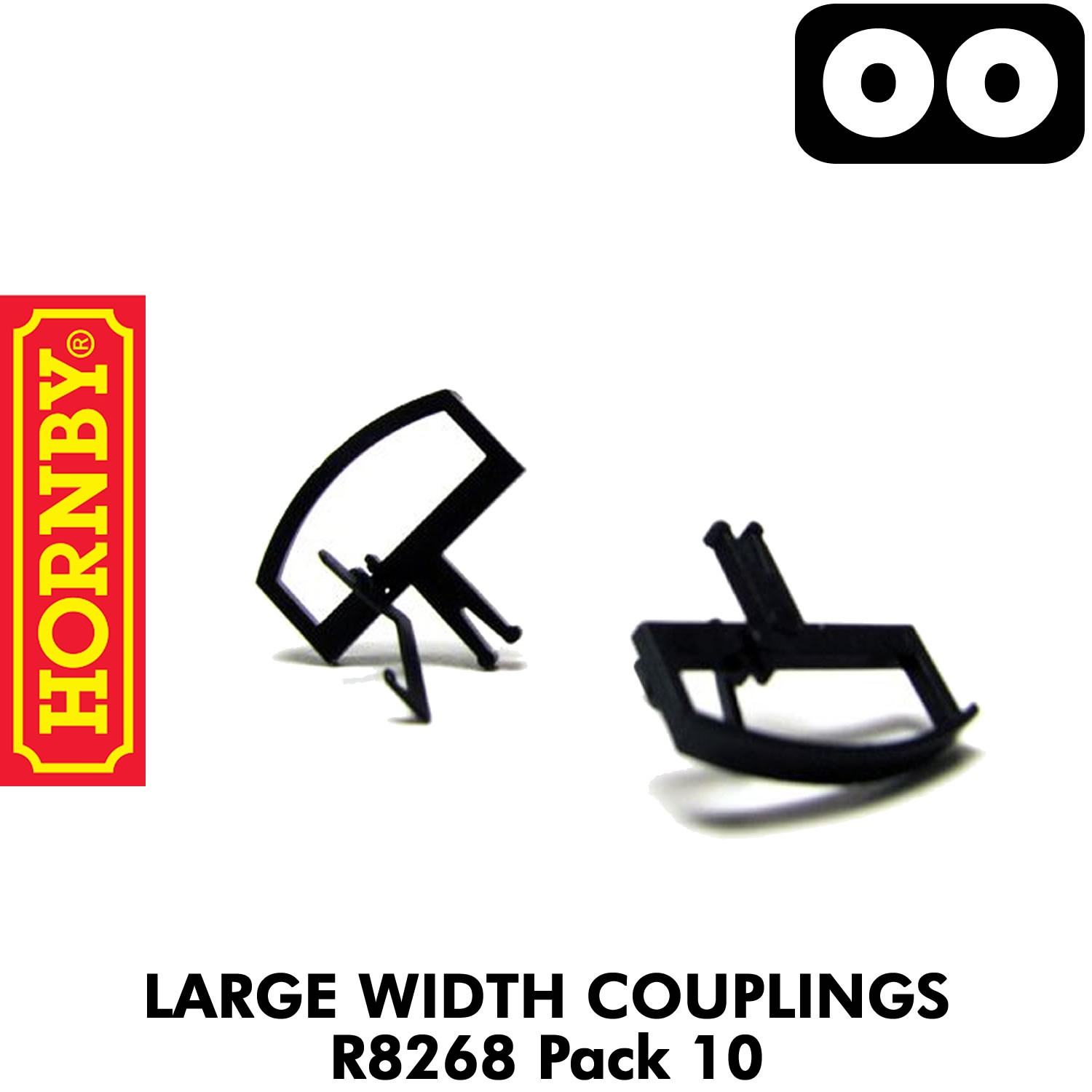 OO gauge COUPLINGS Large Width Tension Lock type Pack 10 1:76 HORNBY R8268
