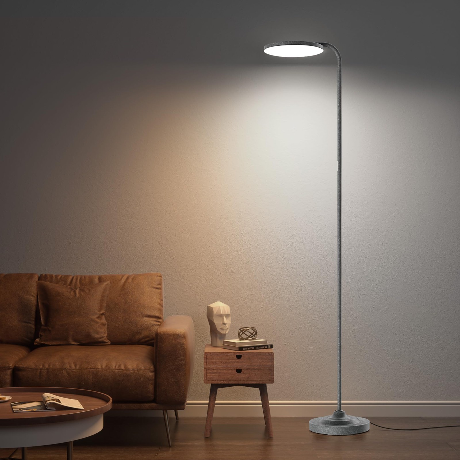 36W LED Floor Lamp, Super Bright Standing Lamp, Modern Stepless Dimmable Torc...