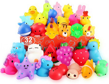 Squishies, 32 Pack Mochi Squishy Toys - Kawaii Cat Squishys Slow Rising Animals