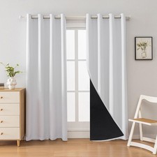 Anytime 100 Blackout Curtain 2 Panels 52"W x 84"L Pack of 2 , Greyish White