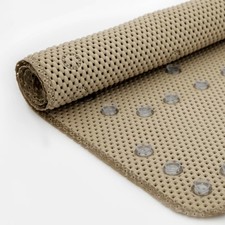 Soft non-slip bath mat with suction cups  drain holes, easy to wash