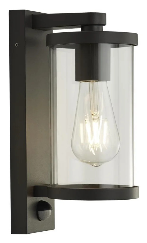 Outdoor Light Black Bakerloo Wall IP44 PIR Motion Sensor Searchlight 8631BK