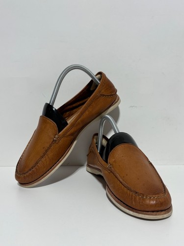 Frye Men Size 7.5 Brown Leather Slip On Loafers