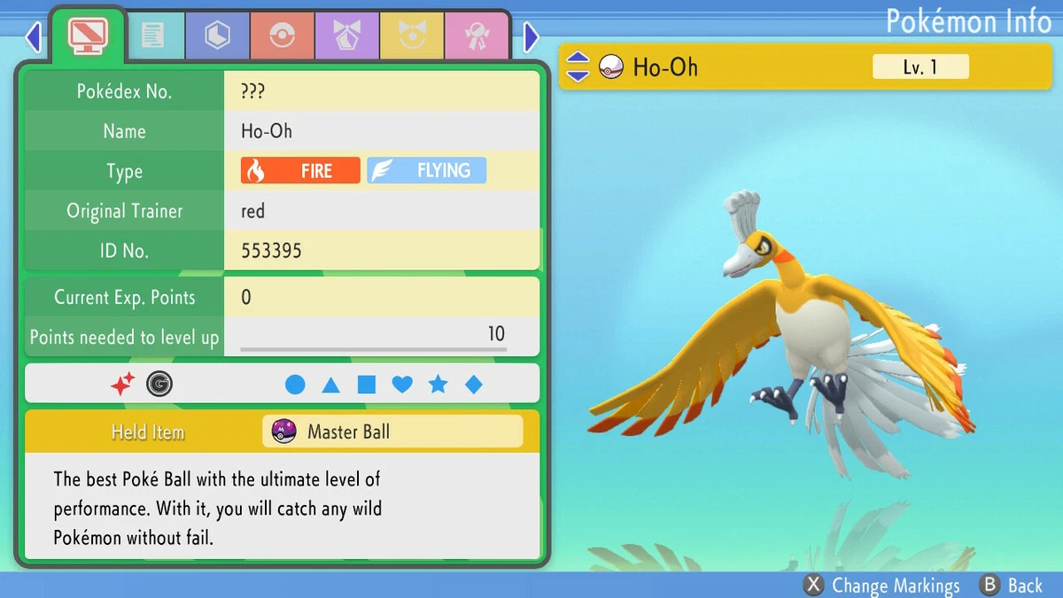 ✨ SHINY ✨ HO-OH LEVEL 1 6IV Pokemon Brilliant Diamond Shining Pearl FAST  TRADE