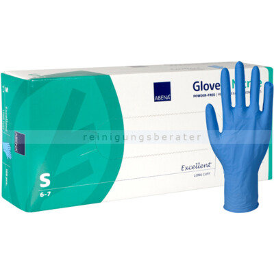 Einmalhandschuhe aus Nitril Abena 30 cm lang blau S