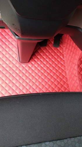 Truck Floor Mats Designed to fit MAN TGX 2021 + EURO7 T RED ECO LEATHER - Picture 4 of 5