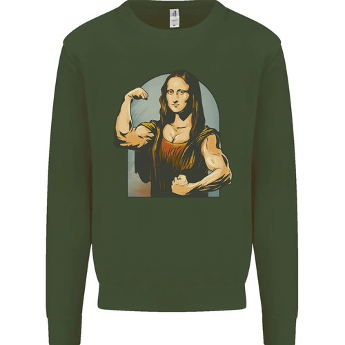 Mona Lifter Funny Gym Bodybuilding Workout Kids Sweatshirt Jumper - Picture 43 of 87