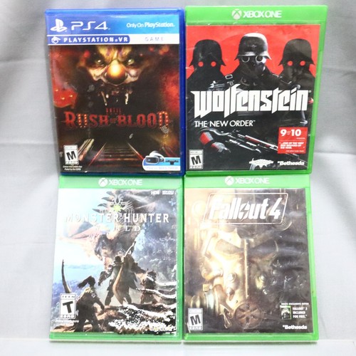 SET XBOX ONE Halo 5 Fallout 4 Monster Hunter Wolfenstein PS4 Rush of Blood - Bild 2 von 16