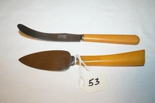 Russell Grapefruit Knife & Cheese/Spreader Butterscotch Bakelite Handle #53