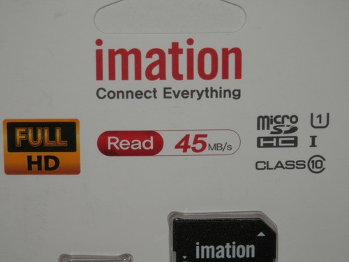 Carte mémoire micro SD 64 Go + adaptateur, Imation Express One (classe 10) neuf, scellé - Photo 3 sur 6