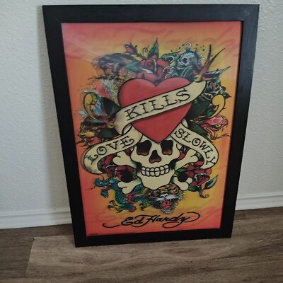 3D ''love kills slowly'' frame 27x14 