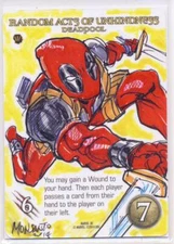 2015 Marvel 3D Legendary DBG Playable Sketch Card Deadpool Monsanto