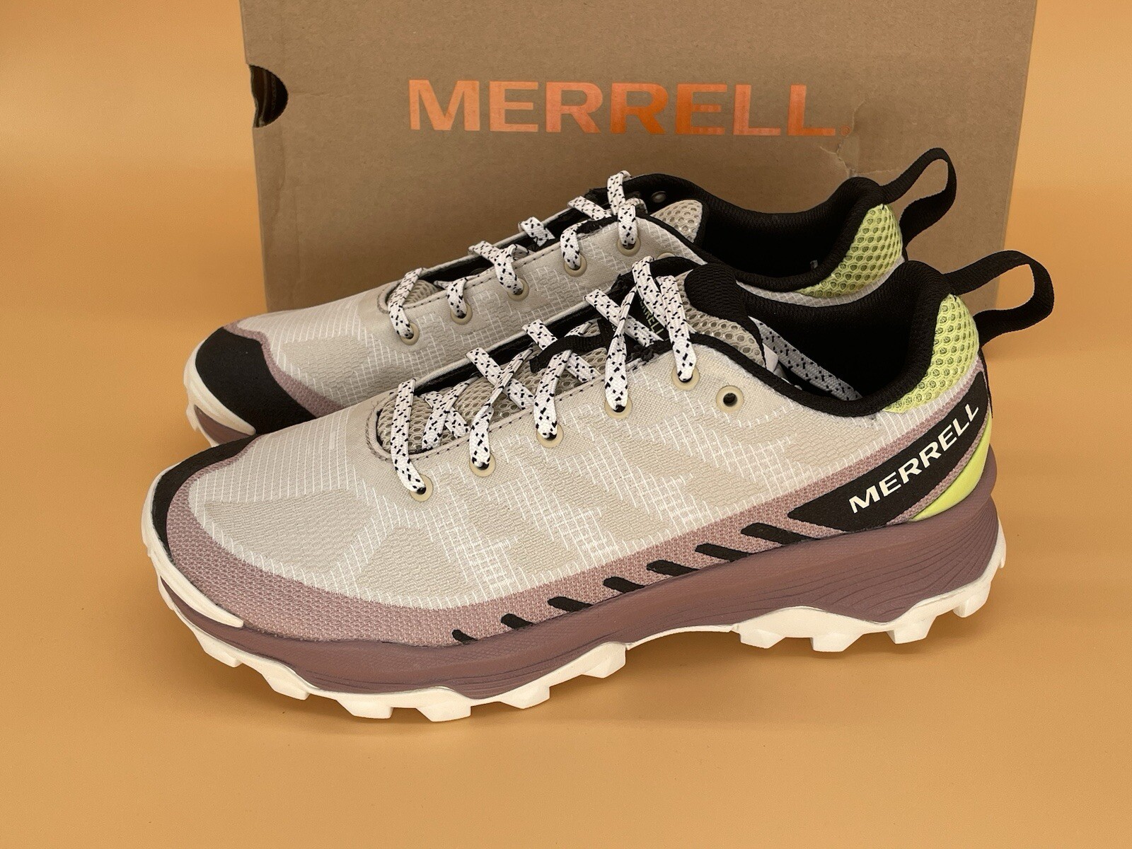 Women's Merrell Speed Eco Low Hiking Shoes Oyster Burlwood Size 7 J037368