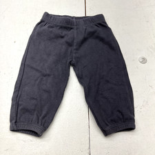 Carter Black Fleece Pull-On Joggers Unisex Kids Size 6 Months