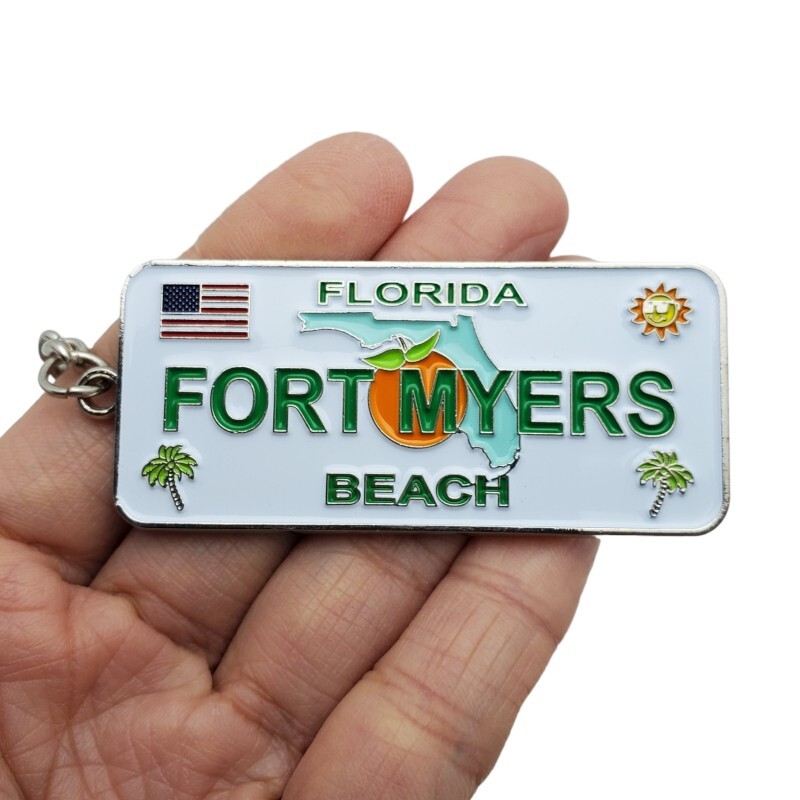 Fort Myers Keychain Key Ring Travel Tourist Souvenir Metal