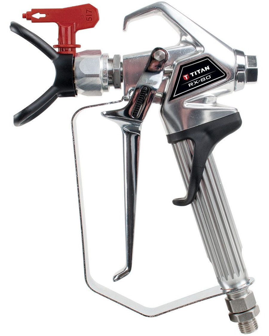 Titan 538007 RX-80 Airless Spray Gun 4 Finger w/SC6 517 Spray Tip