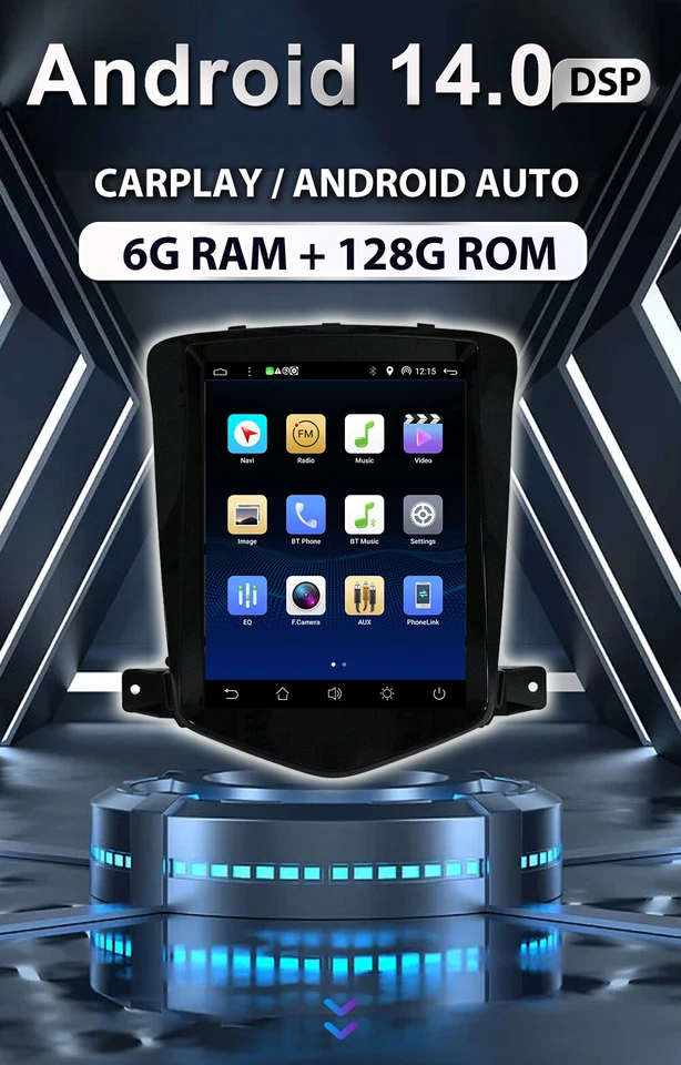 ★6G+128GB★ Für 2009-2015 Chevrolet Cruze Android 14 Autoradio GPS CarPlay 9.7 - Bild 3 von 4