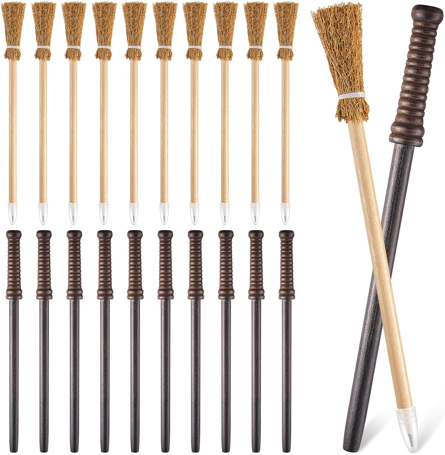10 Wand and Witch Broom Pencil Set for Parties and Themed Events-image
