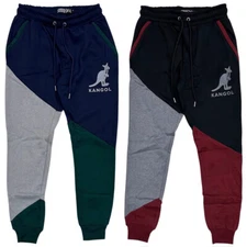 Kangol Men's Colorblock Fleece Jogger Sweatpants