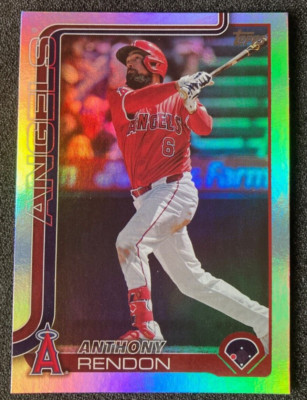 2025 Topps Series 1 #83 Anthony Rendon Rainbow Foil. LA Angels