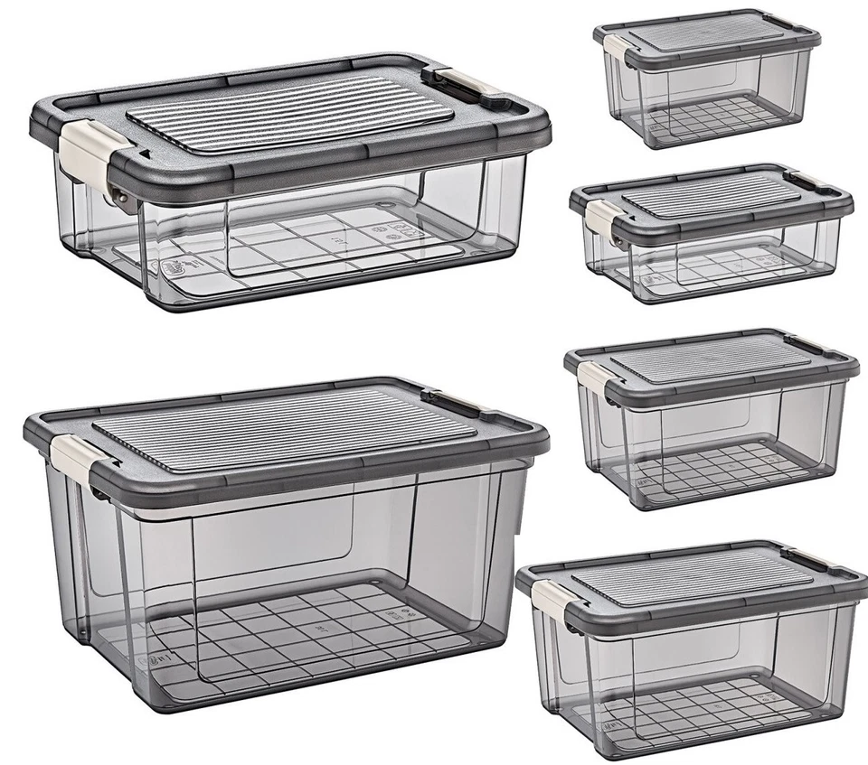 Aufbewahrungsbox Lagerbox Box mit Deckel Stapelbox, LEBENSMITTELECHT BPA Frei - Bild 1 von 1