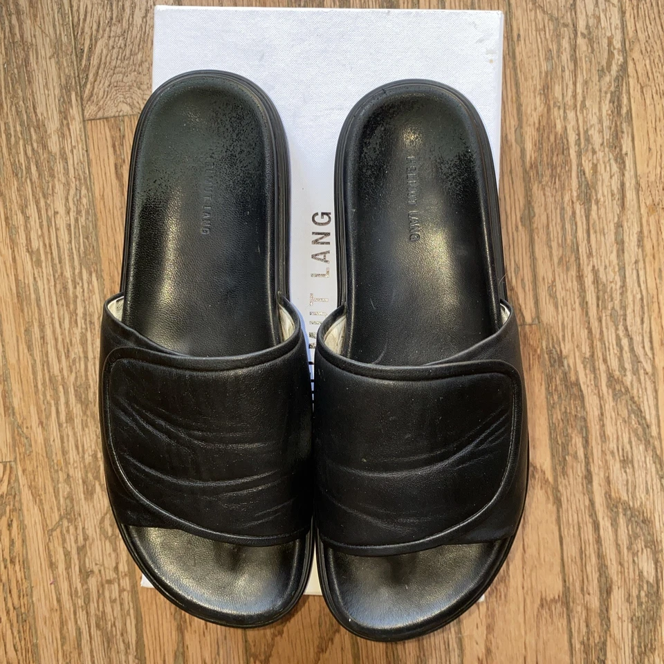 Helmut Lang Zapatos Negro Nappa Slides Sandalias Excelente Estado Usado Talla 40 Foto 4 de 4