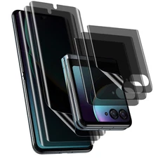 For Moto Razr Ultra 2025/Razr+ Anti-peep/HD Screen Protector +Back Film 3PACK 