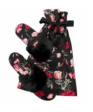 VICTORIA'S SECRET Signature Satin Floral Slipper Small