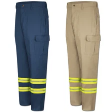 Red Kap Pants Reflective High Visibility (Hi Vis) Cargo Pocket Work Uniform PC76