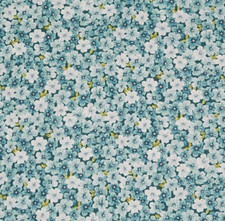 Flowers Teal Floral Fabric Keepsake Calico Quilters Cotton BY THE YARD