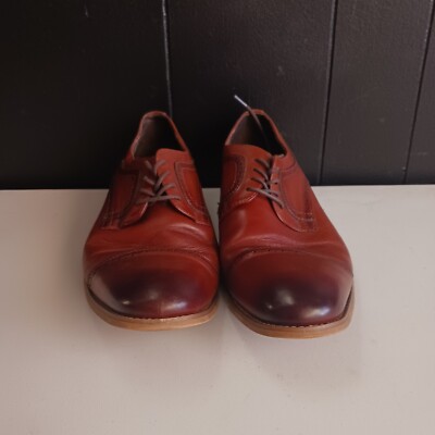Stacy Adams Dickinson Cognac Leather Cap Toe Oxfords 25066  display picture 1