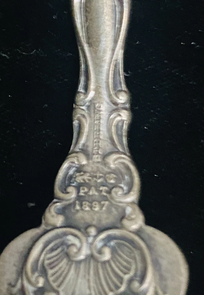 RARO 12 tenedores de pastelería de postre de ley con sello Gorham Strasbourg 1897 Foto 4 de 4