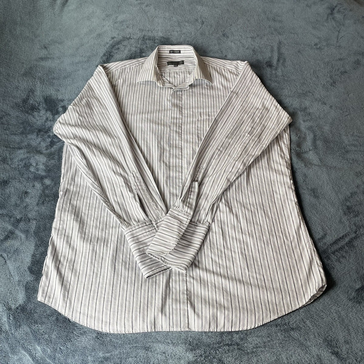 fubu dress shirts FUBU The Collection Button Down Over Sized Dress Shirt Gray Men's Size XL