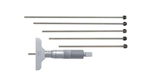 Mitutoyo 129-112 Depth Micrometer, 0-150mm Range, 0.01mm Graduation