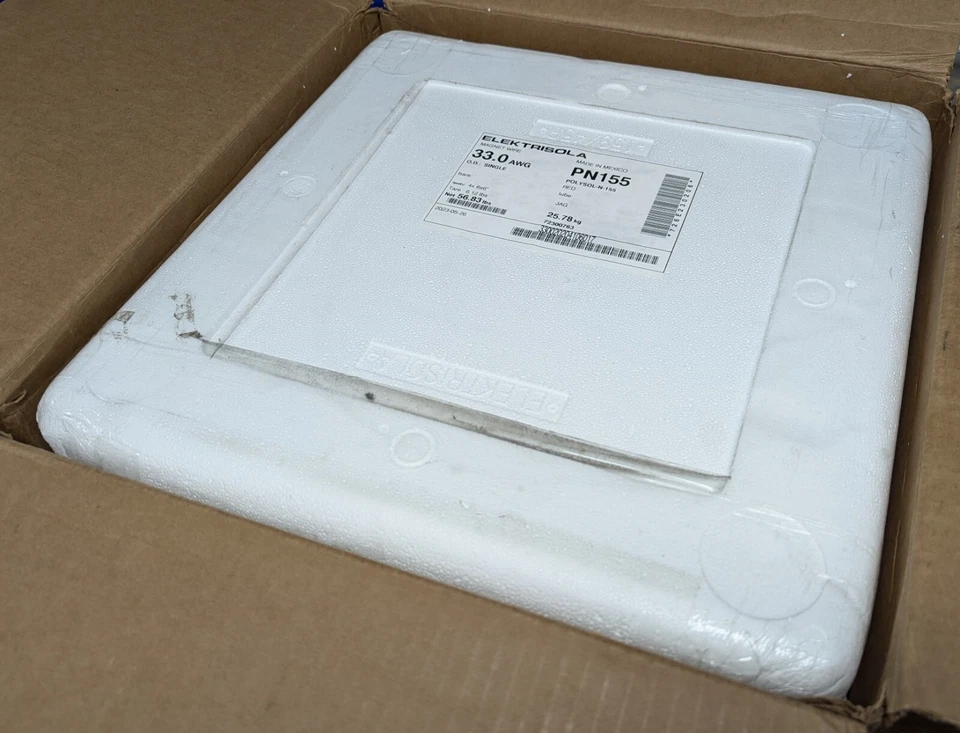 ELEKTRISOLA PN155 Magnet Wire Red 33AWG Copper 4 Spools 65lbs Polysol-N 155 NEW - Image 4 of 4