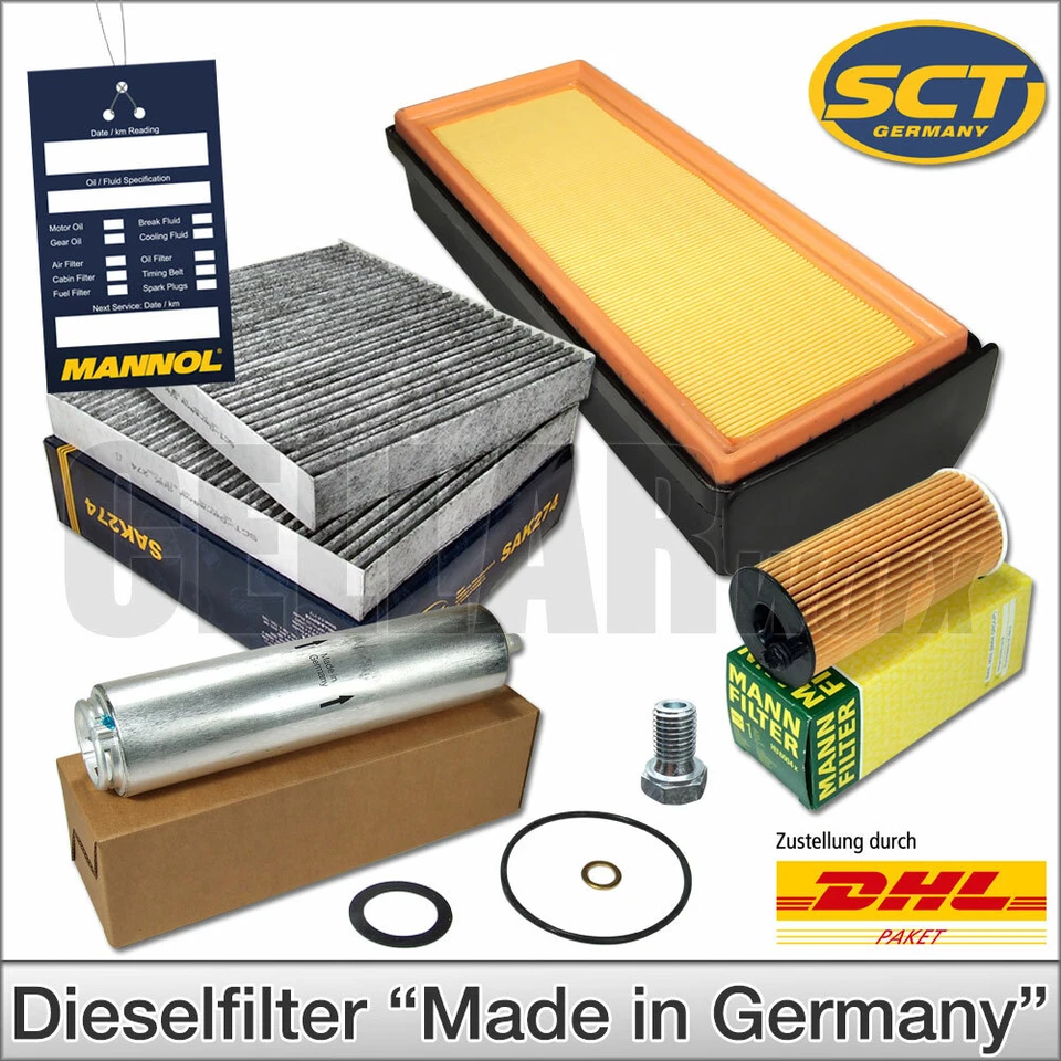 CELLARWORX BUNDLE (INSPEKTIONSPAKET) Inspektionskit Filterset BMW 5er F10 F11 530d 535d 7er F01 730 740d 6er F12 F13