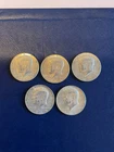 1969 Kennedy 40% Silver Half Dollars (Lot Of 5)
