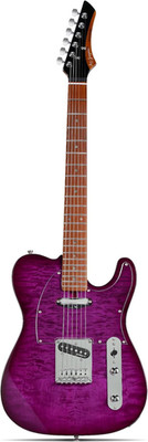 Leo Jaymz TL Electric Guitar Flame Maple Mahogany Alnico V Locking