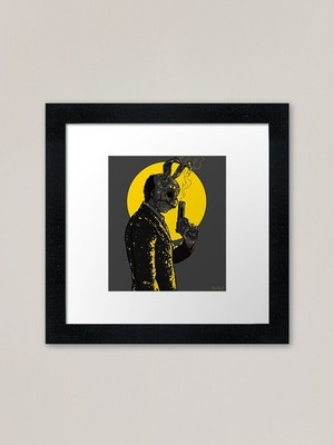 Hitman In a Bunny Mask Framed Art P Framed Wall Art Poster Canvas Print Picture