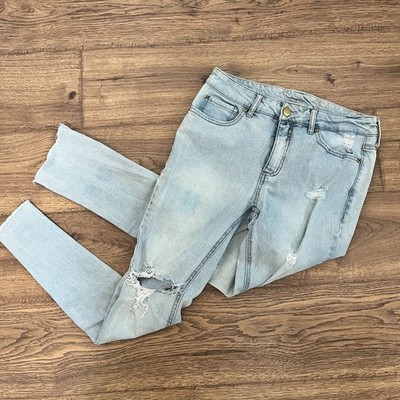 Seven7 Weekend Slim Fit Jean Size 6 Distressed Raw Hems 5 Points Wash MY15445PT