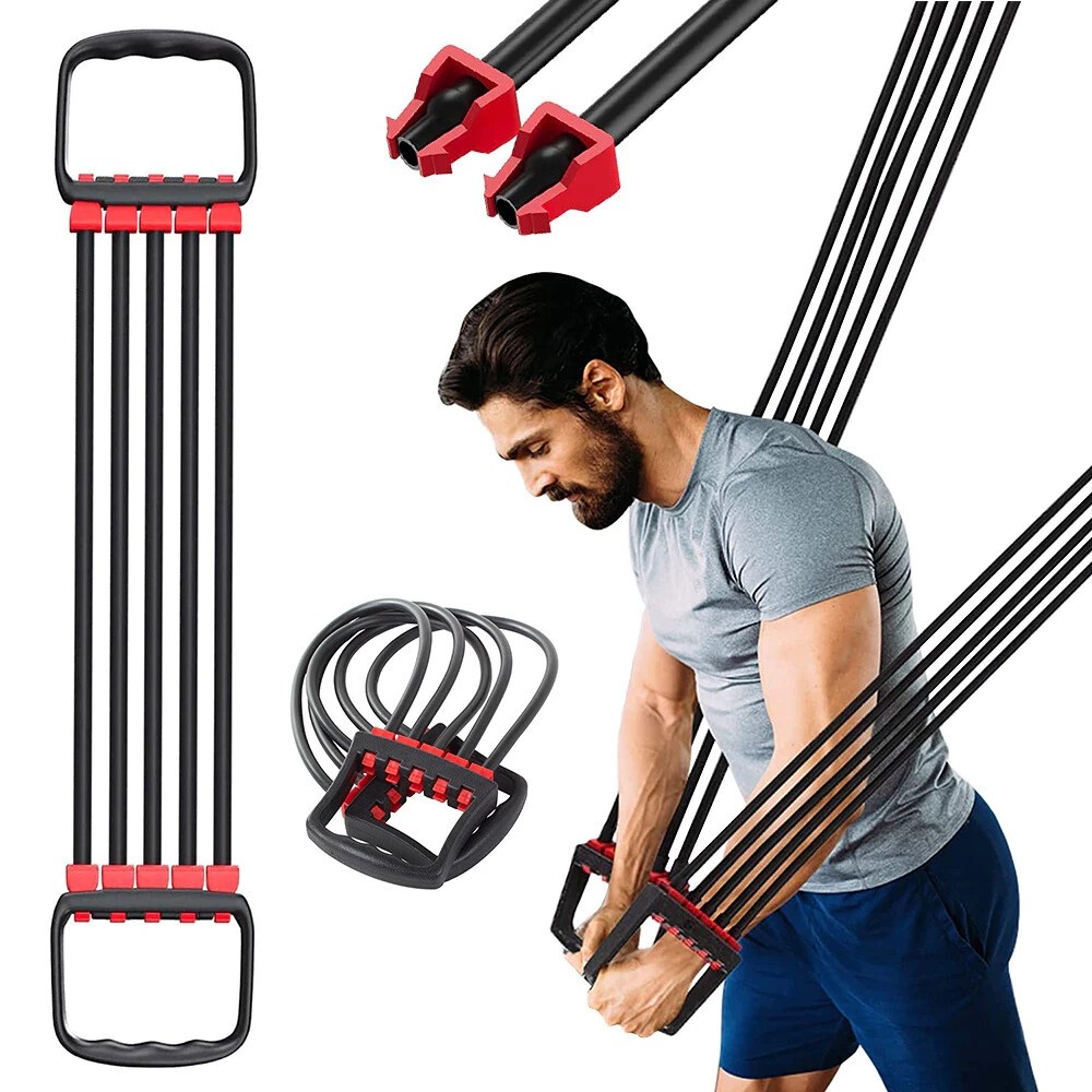Übungsexpander 5 Widerstandsbänder 16–40kg – Fitnessband Set für Training