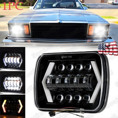 5x7'' 7x6 LED Headlight Hi-Lo DRL For Chevy El Camino 1978-1981 Classic LUV Truck