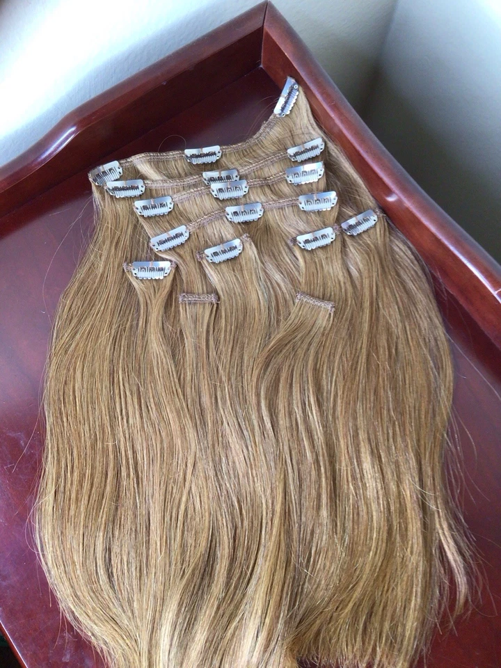 EURONEXT Premium REMY 14” Clip-In Human Hair Extension Chestnut Brown NEW! Read - Image 2 of 4