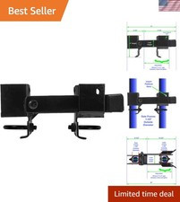 Black Powder-Coated Double Gate Latch for 1-3/8" Gates with Hardware Included