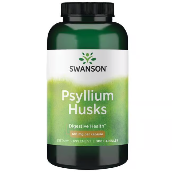 Flohsamenschalen 610 Mg 300 Kapseln Das Verdauungssystem Swanson Health Products-image