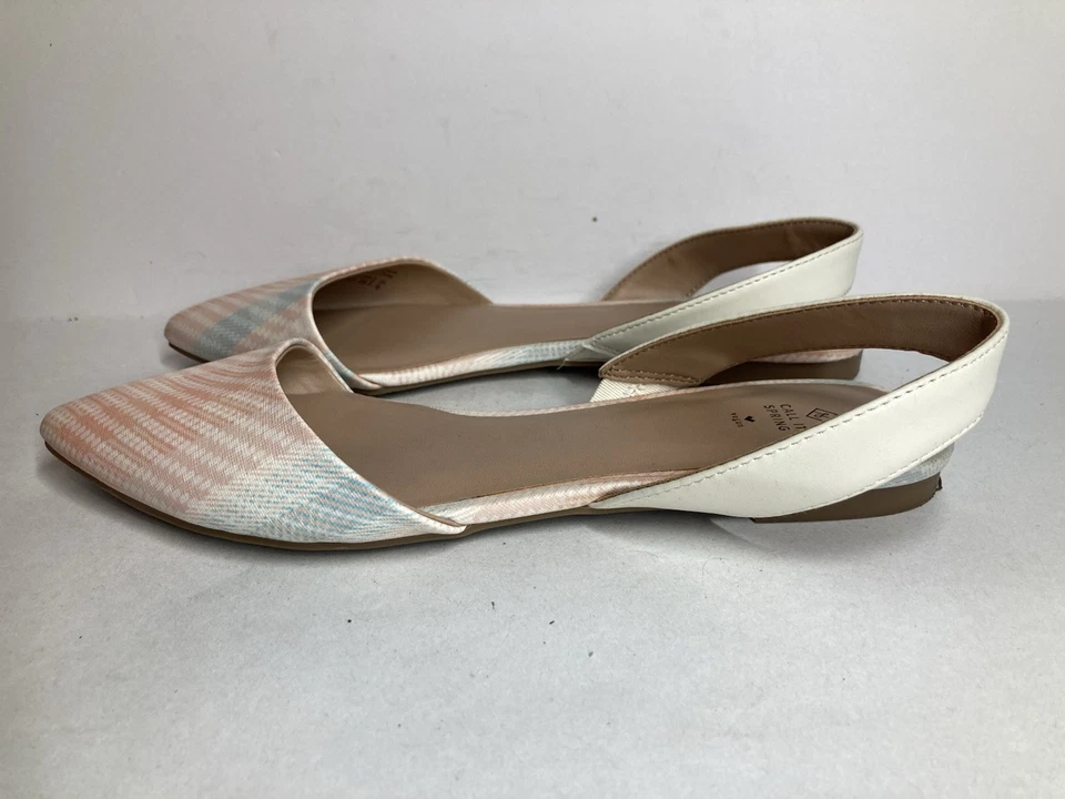 Womens Size 8.5 Call It Spring Pink Salmon Leather Flats Great Condition  - Image 4 of 4