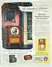 Zenith Oval televsion and radio print ad