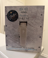 StyleCraft Saber II Brushless Metal Hair Clipper, White, Limited Edition