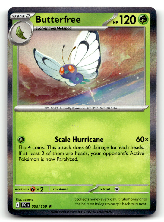 Butterfree 003/159 Holo Rare SV09: Journey Together LP